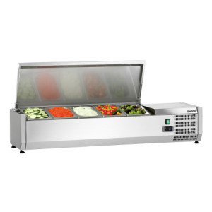 Saladette Hladnjak za postavljanje Inox - 5 x GN 1/4