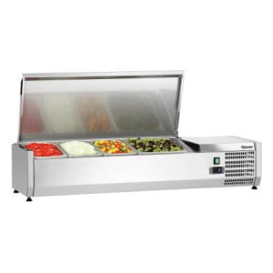 Saladette Hladnjak za postavljanje Inox - 3 x GN 1/3 + 1 x GN 1/2