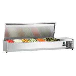 Saladette Hladnjak za postavljanje Inox - 5 x GN 1/3 + 1 x GN 1/2