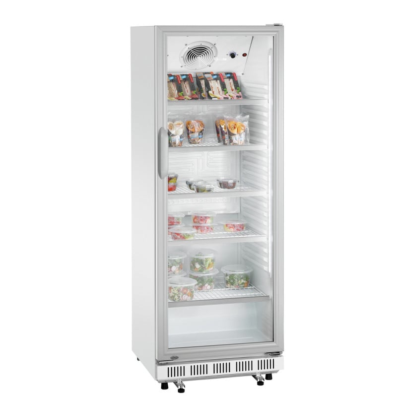 White Glass Door Positive Refrigerated Cabinet - 360 L - Bartscher White Glass Door Positive Refrigerated Cabinet - 360 L - Bartscher