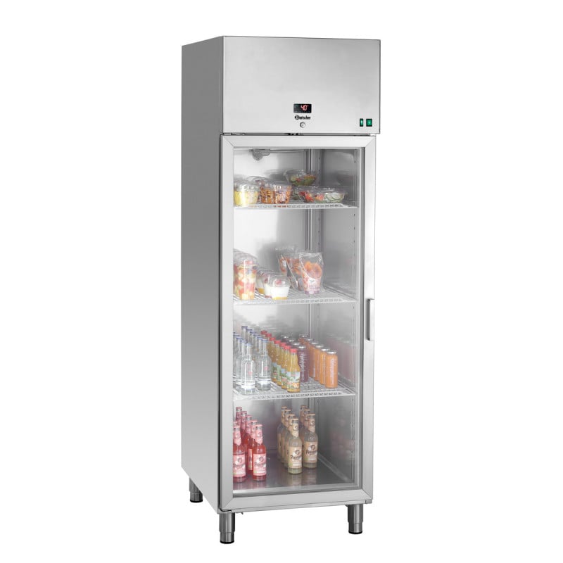 Stainless Steel Glass Door Positive Refrigerated Cabinet - 461 L - Bartscher Stainless Steel Glass Door Positive Refrigerated Cabinet - 461 L - Bartscher