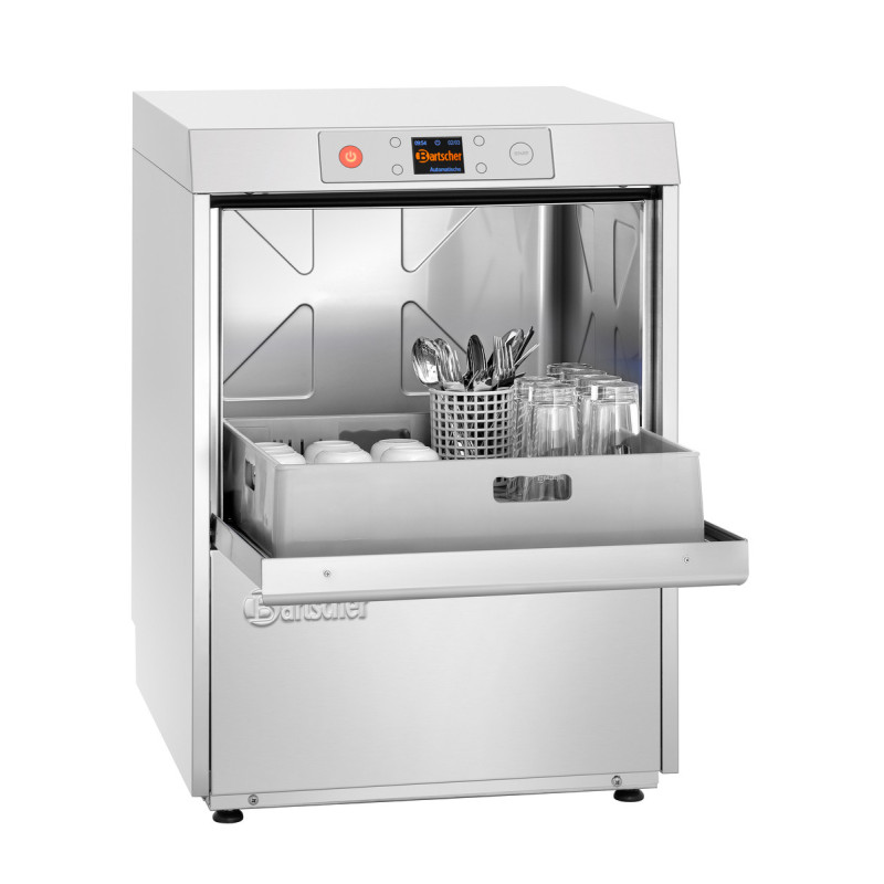 Dishwasher with Drain Pump, Softener, and Detergent Dispenser - 50 x 50 cm - Bartscher