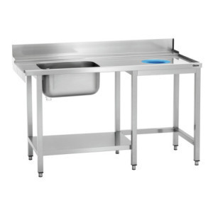 Stol za sortiranje s umivaonikom i rupom - L 1495 x P 730 mm - Bartscher