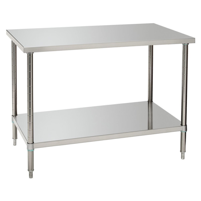 Table de Travail Inox avec Etagère Basse - P 700 mm - L 1200 mm - Bartscher Table de Travail Inox avec Etagère Basse - P 700 mm - L 1200 mm - Bartscher