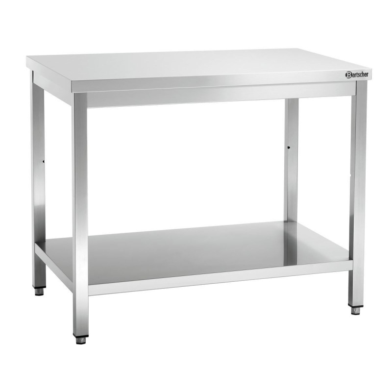 Stainless Steel Work Table with Lower Shelf - D 700 mm - L 1000 mm - Bartscher