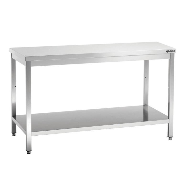 Stainless Steel Work Table with Lower Shelf - D 700 mm - L 1600 mm - Bartscher