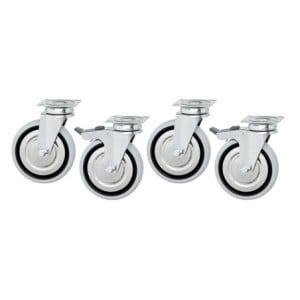 Wheels for Stainless Steel Low Furniture and Warming Cabinet - Set of 4 - Bartscher