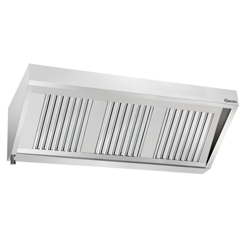 Wall-Mounted Hood with Motor and Lighting - L 1600 x D 700 mm - Bartscher