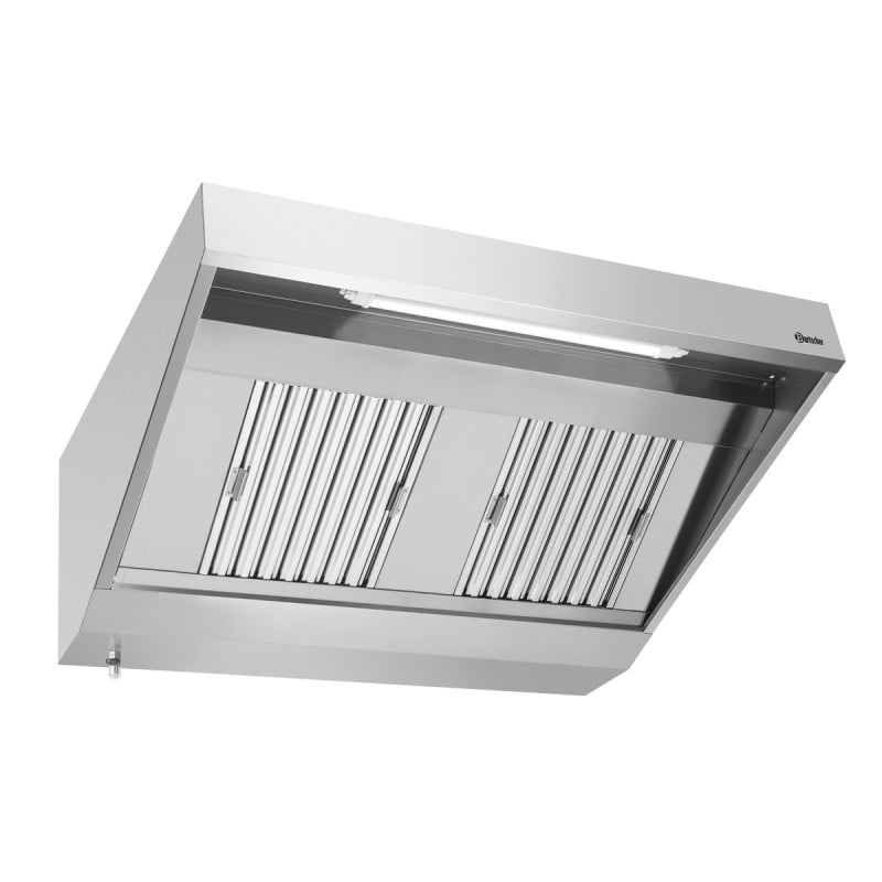 Wall-Mounted Hood with Motor and Lighting - L 1400 x D 900 mm - Bartscher Wall-Mounted Hood with Motor and Lighting - L 1400 x D 900 mm - Bartscher