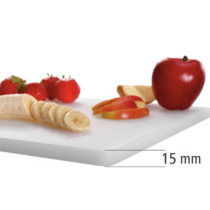Daska za rezanje 400 x 300 mm - Bijela - 15 mm debljine - Bartscher