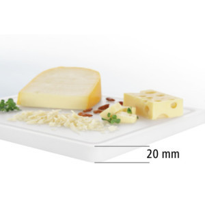 Daska za rezanje 325 x 265 mm - Bijela - 20 mm debljine - Bartscher