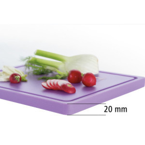 Daska za rezanje 325 x 265 mm - Ljubičasta - 20 mm debljine - Bartscher