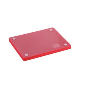 Planche à Découper 325 x 265 mm - Rouge - 20 mm d'Epaisseur - Bartscher