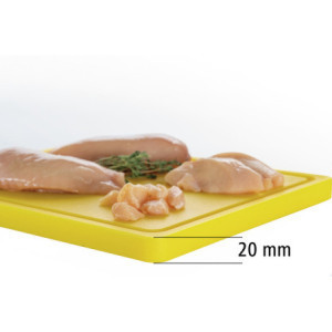 Daska za rezanje 325 x 265 mm - Žuta - 20 mm debljine - Bartscher
