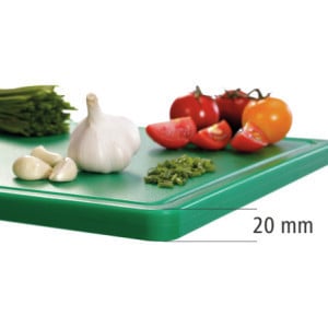 Daska za rezanje 530 x 325 mm - Zelena - 20 mm debljine - Bartscher