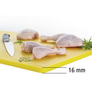 Daska za rezanje 600 x 400 mm - Žuta - 16 mm debljine - Bartscher