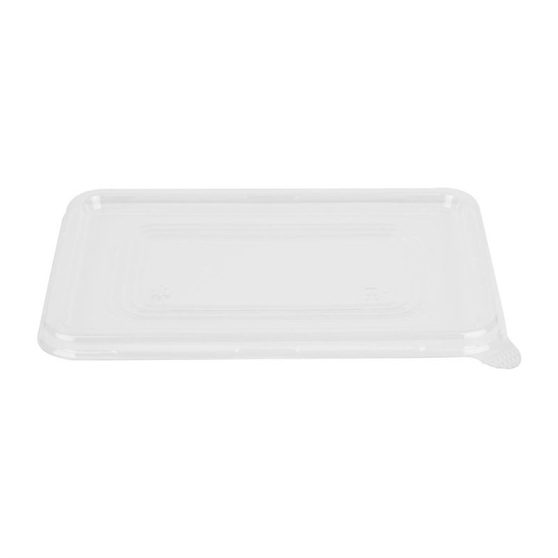 Couvercles PET Fiesta Recyclable pour Barquettes en Bagasse - Lot de 100 - Gastronoble Couvercles PET Fiesta Recyclable pour Barquettes en Bagasse - Lot de 100 - Gastronoble