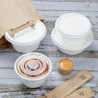 Fiesta Compostable Bagasse Lids for 400/500 ml Bowls - Pack of 50 - Gastronoble