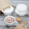 Compostable Bagasse Fiesta Lids for 750/900 ml Bowls - Pack of 50 - Gastronoble