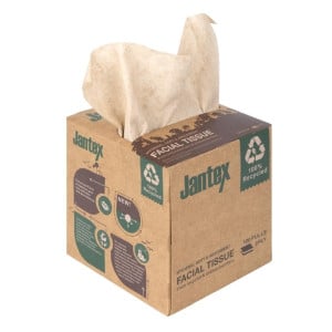 Kocka recikliranih maramica 100 listova - Paket od 36 - Jantex