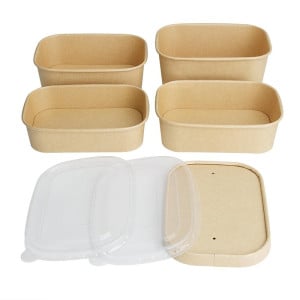 Couvercles Papier pour Barquettes Rectangulaires - Lot de 300 - Fiesta
