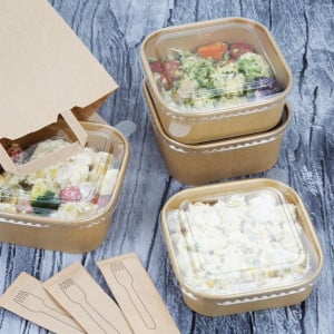 Recyclable Square Trays 1200 ml - Pack of 300 - Fiesta Green