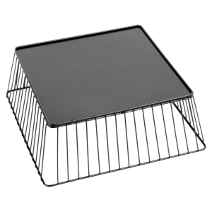 Crna metalna kvadratna košara za prezentaciju - 280x280x100 mm