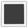 Crna metalna kvadratna košara za prezentaciju - 280x280x100 mm