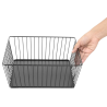 Crna metalna kvadratna košara za prezentaciju - 280x280x100 mm