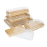 Couvercles PET Barquettes à Sushi GEHX288 - Lot de 300 - Fiesta Green