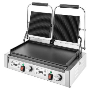 Grill Panini Double - Glatke i rebraste ploče - Buffalo