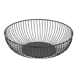 Round Black Metal Presentation Basket Ø 285 mm - Olympia
