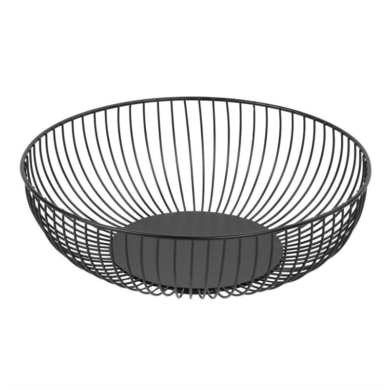 Round Black Metal Presentation Basket Ø 285 mm - Olympia Round Black Metal Presentation Basket Ø 285 mm - Olympia