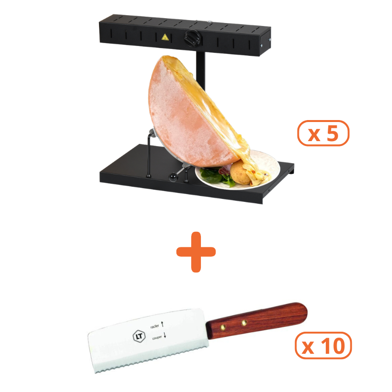 Pack Aparati za Raclette Alpage Basalt i Noževi- Tellier