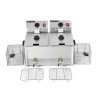 Friteza Profesionalna 2 x 8 L s Ispustom - Dynasteel