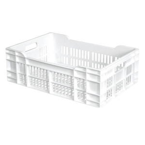 Crate 600 X 400 Perforated 40L White - Gilac
