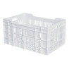 Crate 600 X 400 Perforated 60L White - Gilac