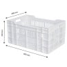 Caisse 600 X 400 Ajouree 60L Blanc - Gilac