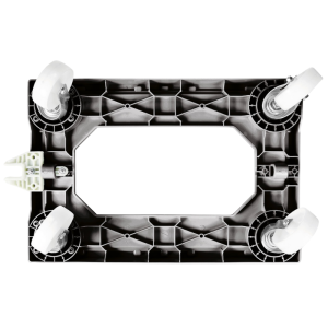 Podnožje s kotačićima 4 okretna kotača - Čelična osnova - Crna