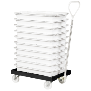 Podnožje s kotačićima 4 okretna kotača - Čelična osnova - Crna