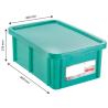 Bac HACCP Rectangulaire avec Couvercle - 35 L - Vert