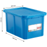 HACCP Rectangular Bin with Lid - 55 L - Blue