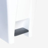 Pedal Bin With Red Lid and Wheels - 80 L - Gilac