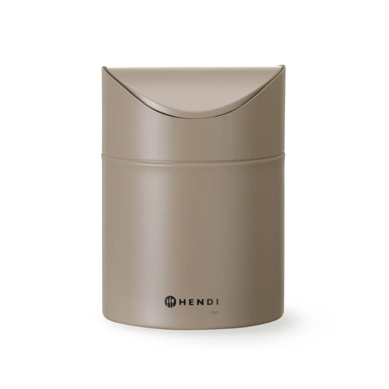 Stolna kanta za smeće s poklopcem na ljuljanje - Bež - HENDI