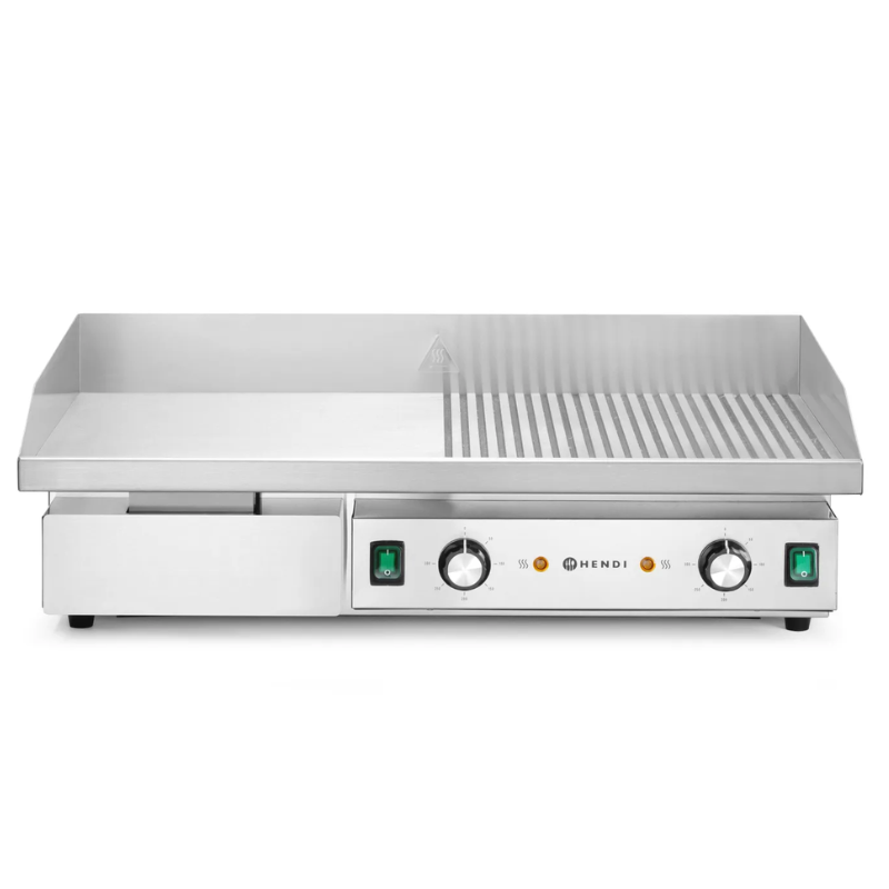 Grill Ploča Rebrasta/Glatka - 717 x 383 mm - HENDI