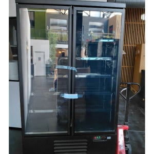 Vitrine Réfrigérée Positive 2 Portes Noir - 1000L | CombiSteel