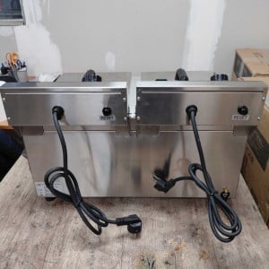 Friteuse Professionnelle 2 x 13 L avec Vidange - Dynasteel: Performance et durabilité pour votre cuisine