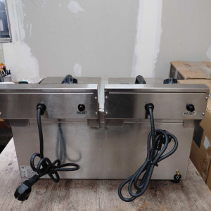 Professional Deep Fryer 2 x 13 L with Drain - Dynasteel: Performance and durability for your kitchen