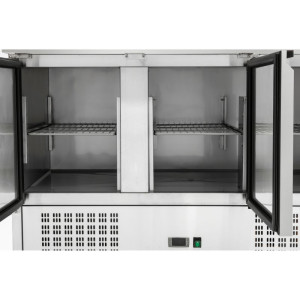 Saladette Compacte 3 Portes - Avec Couvercle Coulissant - Dynasteel