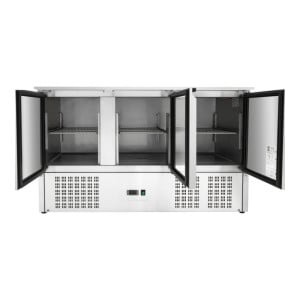 Saladette Compacte 3 Portes - Avec Couvercle Coulissant - Dynasteel